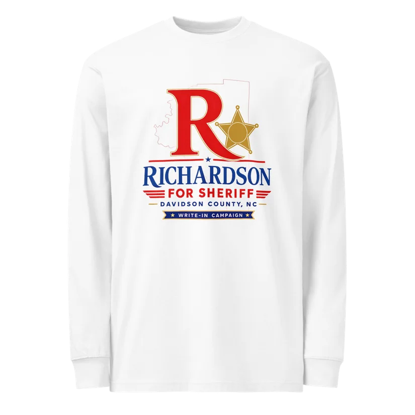 Richardson for DC Sheriff heavyweight long-sleeve shirt
