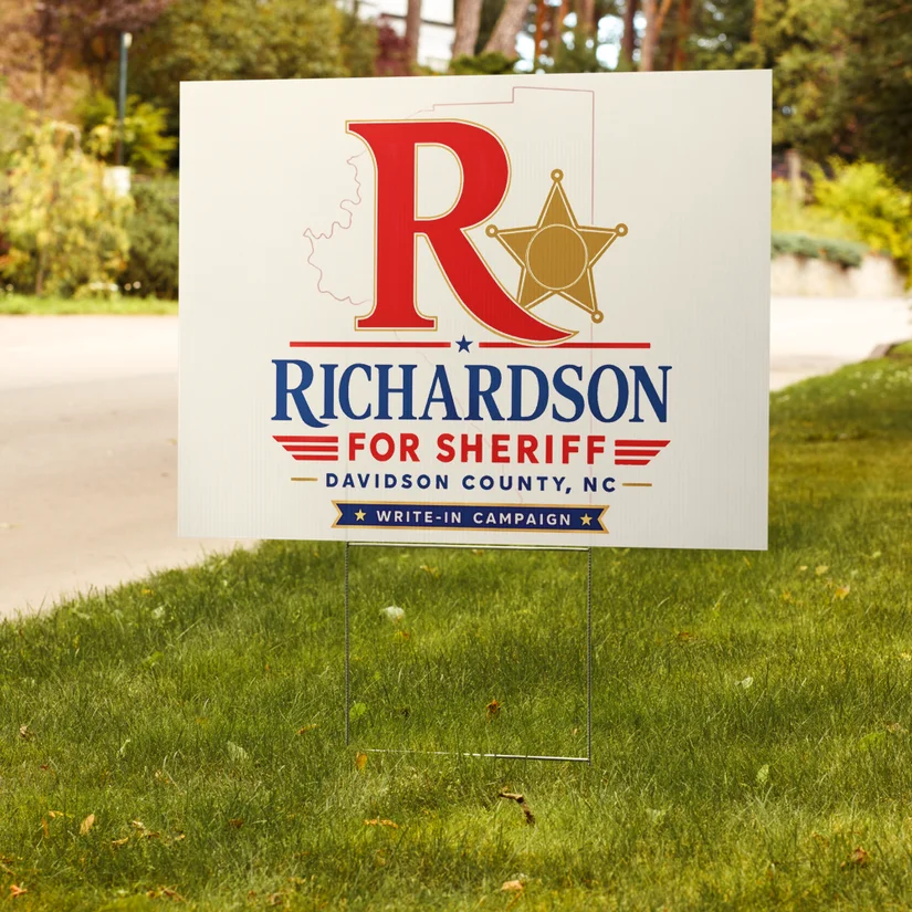 Richardson for DC Sheriff yard sign